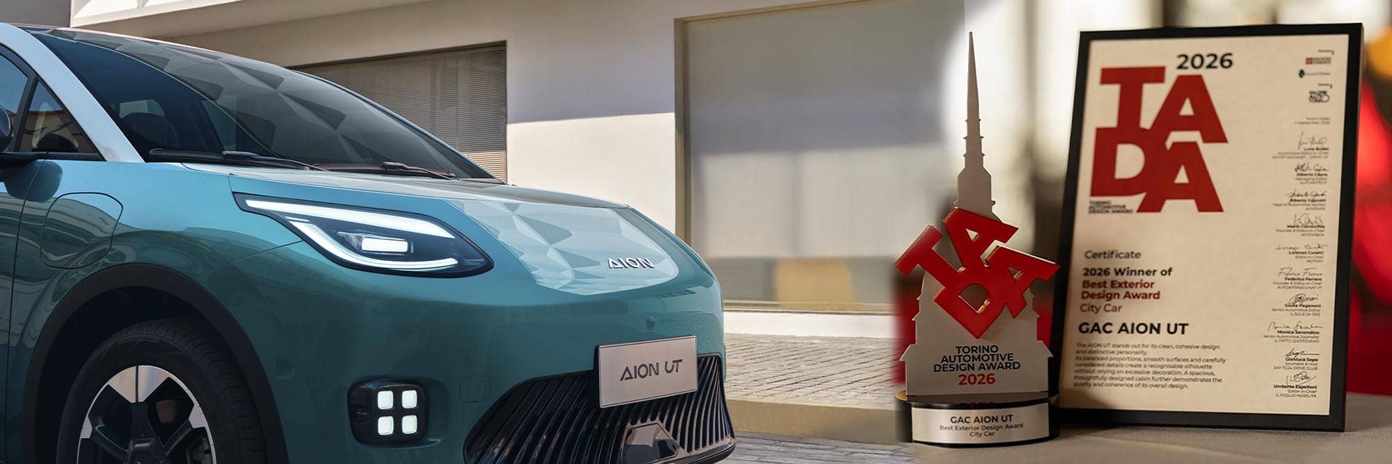 En este momento estás viendo AION UT gana el premio al Mejor Diseño Exterior en Turín